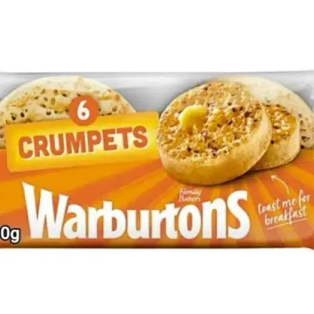 Warburtons crumpets ( 6 Crumpets)