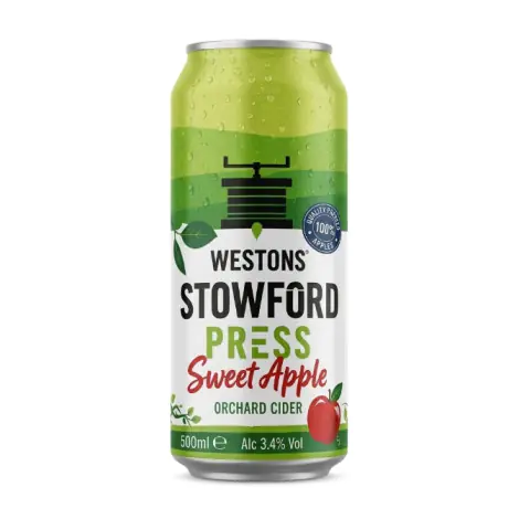 Westons Stowford Press Sweet Apple Orchard Cider 500ml. (3.4%Abv.)