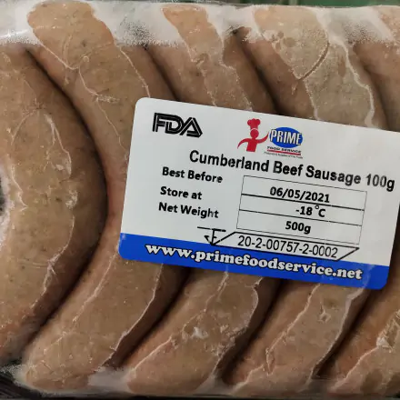 Cumberland Beef Sausages (5 Links)-500g