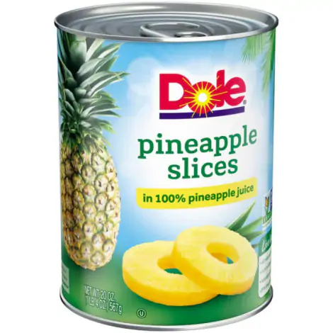 Dole Pineapple slices in Heavy syrup 567g.