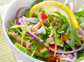 Thai-style salmon with hot and sour dressing