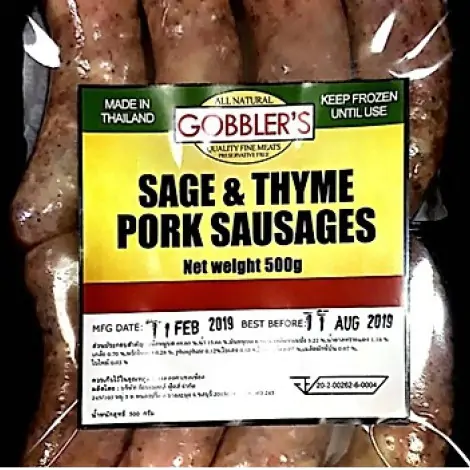 Sage & Thyme Pork Sausages (500g) - F5