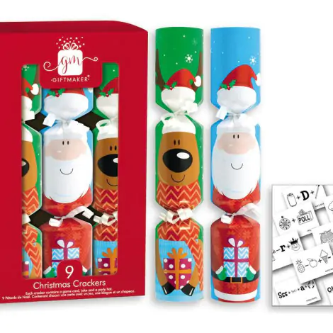 Christmas Cracker 8'' Santa & Friends