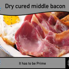 Dry Cured English Middle Cut Bacon-250g