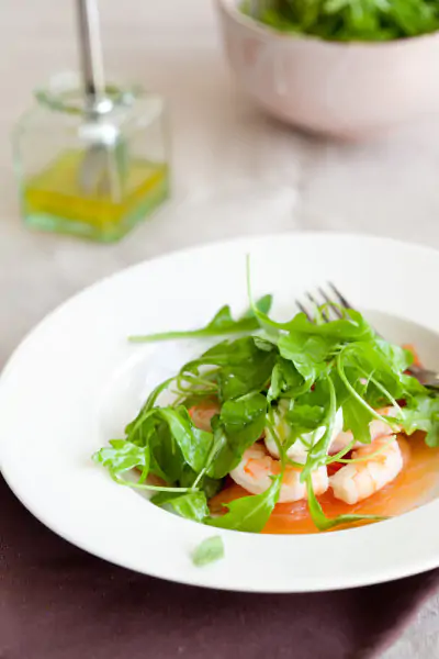 Smoked Salmon with Prawns, Horseradish Cream & Lime Vinaigrette