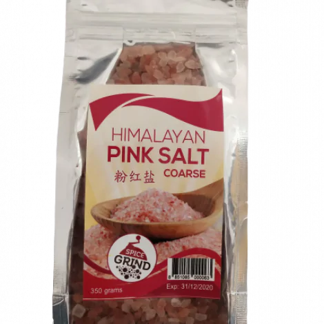 (Short dated) Himalayan pink salt, zip-lock refill bags, course ground - 350g
