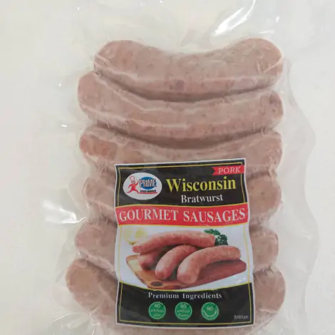 Prime Wisconsin Bratwurst Sausages – 500g ที่ บริทิช็อป ประเทศไทย